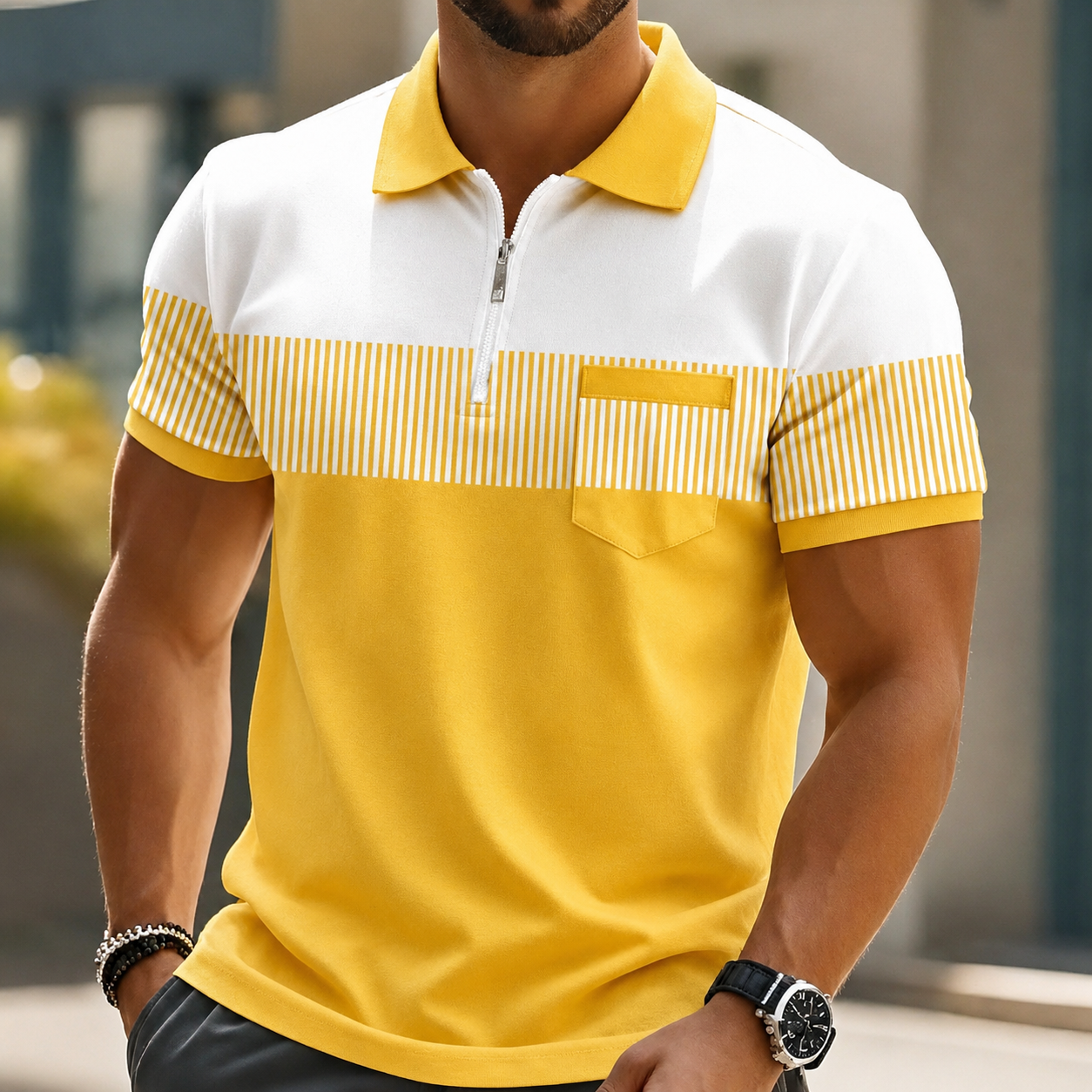 Grayson | Elegant Zip Polo