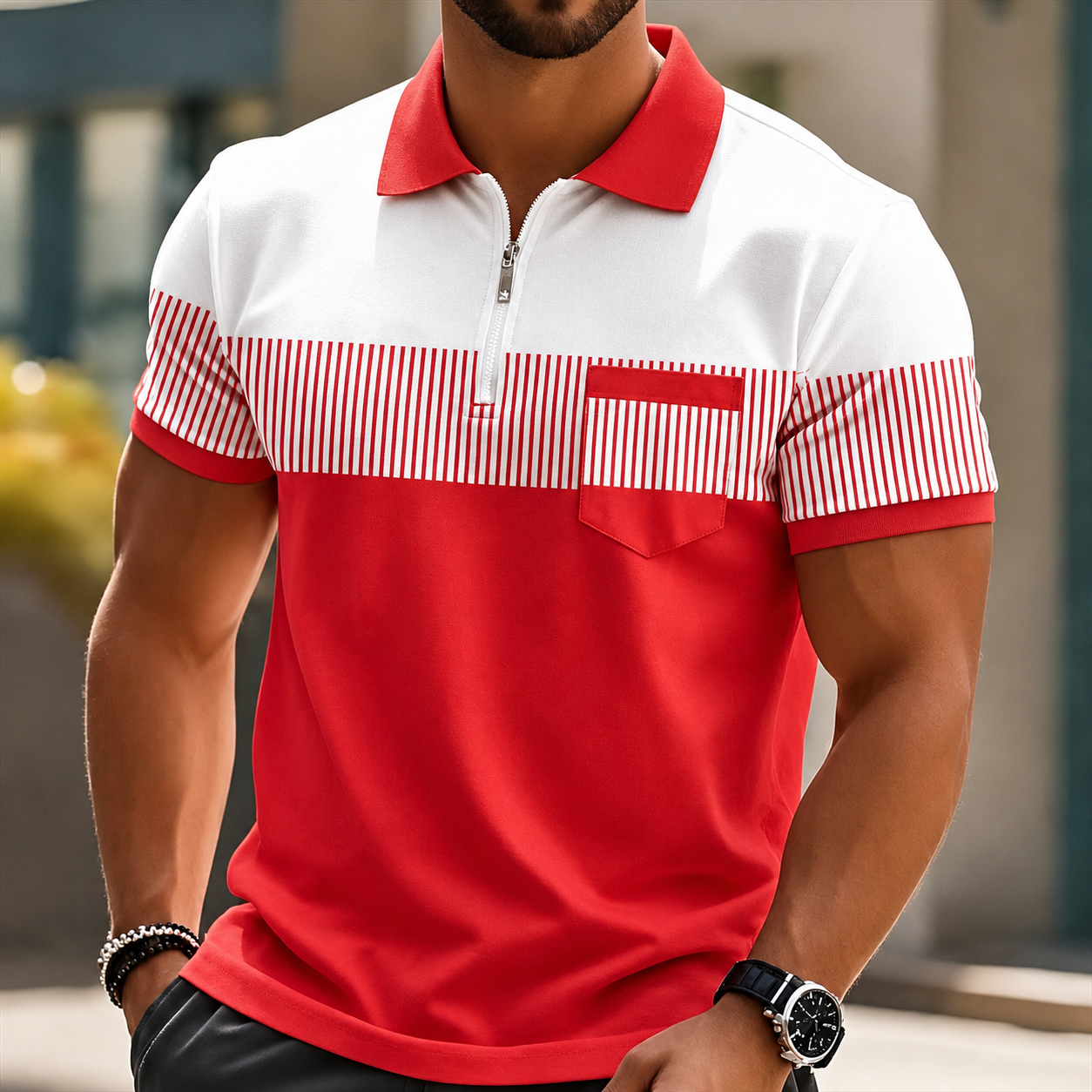 Grayson | Elegant Zip Polo